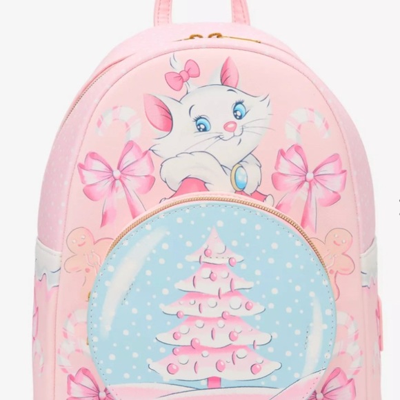 Loungefly Disney The Aristocats Marie Holiday Mini Backpack & Wallet Combo - Picture 2 of 9